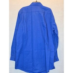 JF J. Ferrar Mens Slim Fit Royal Blue Dress Shirt Long Sleeve 16-16.5 32-33 L